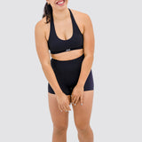 Essentials Halter Crop - Onyx